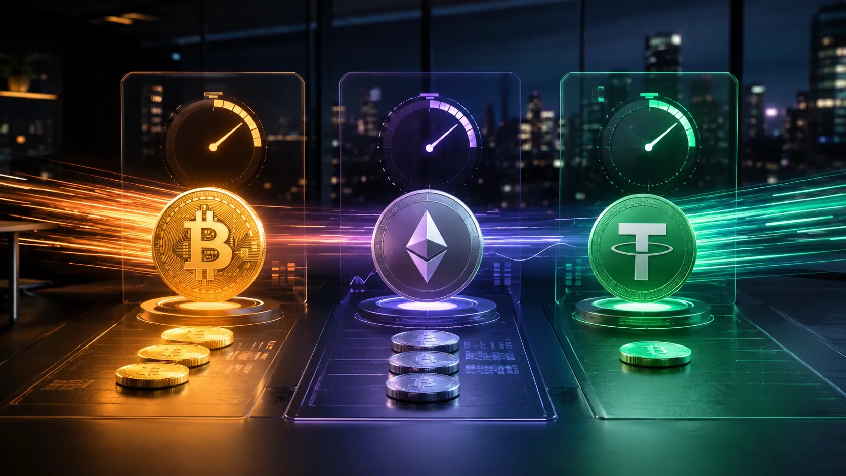 Комиссии и скорость транзакций BTC, ETH и USDT в 2026 году