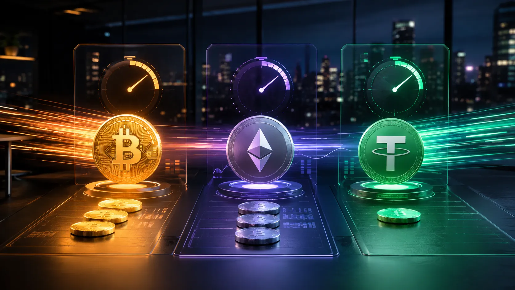 Комиссии и скорость транзакций BTC, ETH и USDT в 2026 году